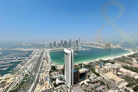 1 Bedroom Apartment for Rent in Dubai Marina, Dubai - Vacant | High floor | Full Sea View | Unfurnished
