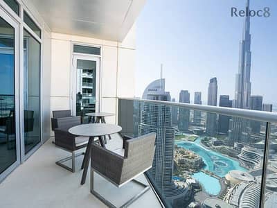 3 Bedroom Apartment for Rent in Downtown Dubai, Dubai - High floor | Full Burj + views | Corner unit