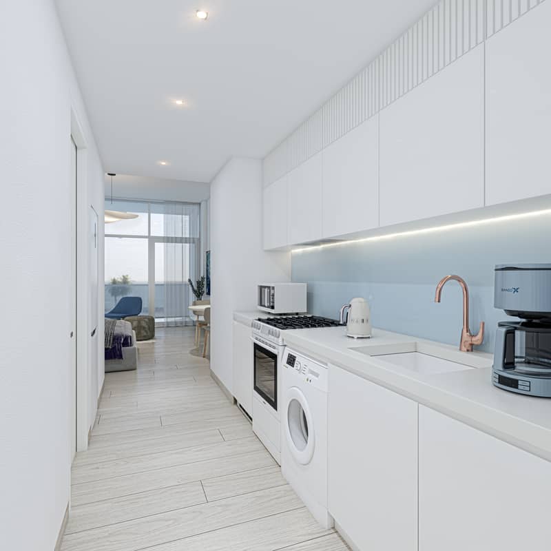 4 Apartment units- Studio kitchen. jpg