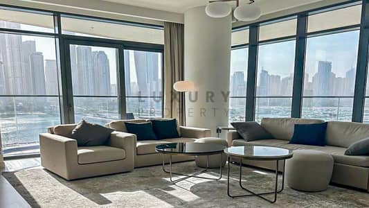 3 Bedroom Flat for Rent in Dubai Harbour, Dubai - Furnished | Harbour and Marina Views | Beach