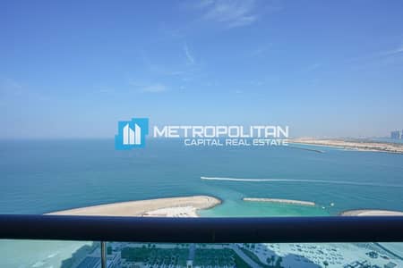 3 Bedroom Apartment for Sale in The Marina, Abu Dhabi - Sea View | Fully Furnished | High Floor | Must-See