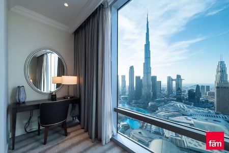 2 Bedroom Apartment for Rent in Downtown Dubai, Dubai - Luxe 2BR, 1335sqft, High Flr, Burj Views