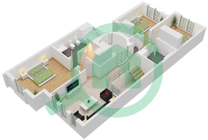 Type 1 / Unit Middle First Floor