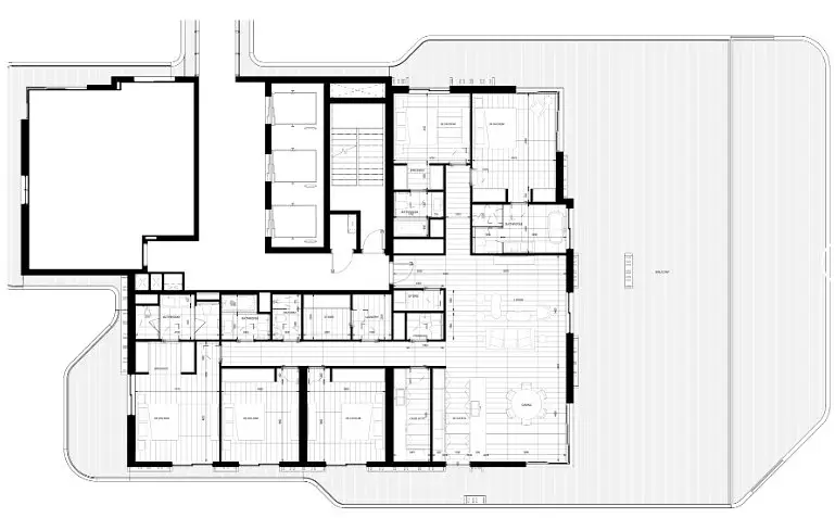 5 BR floor plan