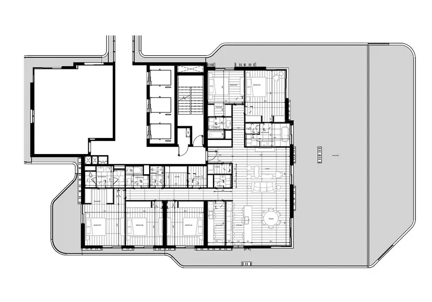 5 BR floor plan