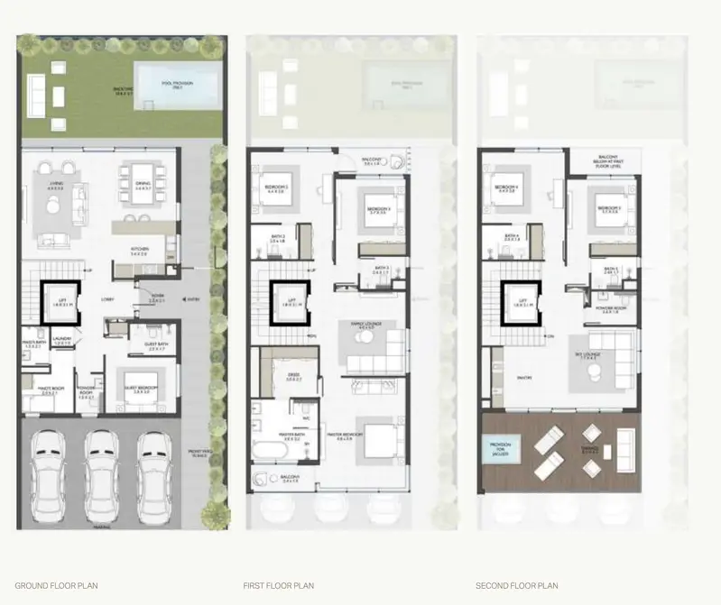 6 BR floor plan
