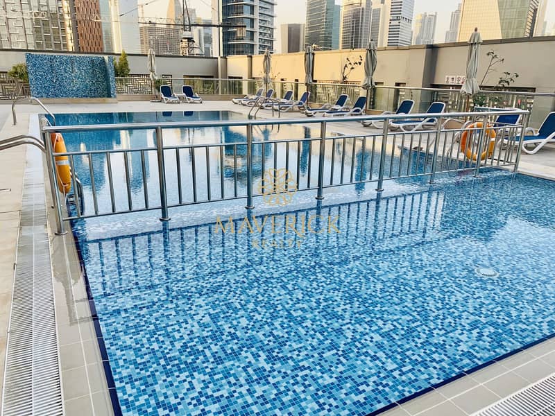 Spacious Studio with Balcony | Lake & Burj View