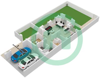 阿尔雷姆3区 - 3 卧室别墅类型／单位TYPE 4 / UNIT END戶型图