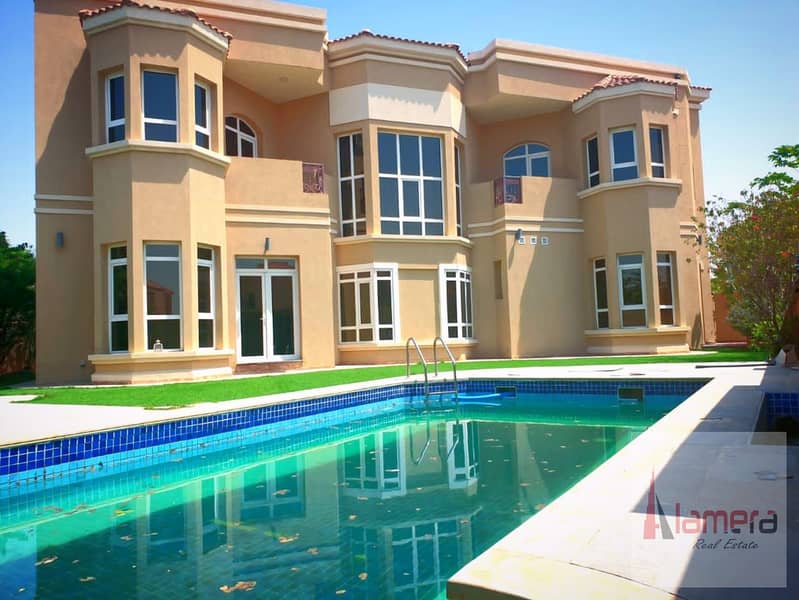 A Luxury Cozy Villa with a Large Swimming Pool in the heart of Dubai | Ready to Move Now | A Step Away to Have Your Dream House