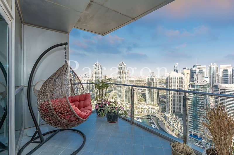 位于迪拜码头，滨海阳台公寓大楼 3 卧室的公寓 225000 AED - 8906234