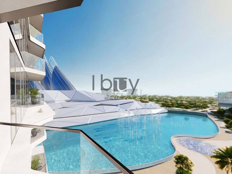 Partial Fountain and Pool View | Luxury Living | Call Us