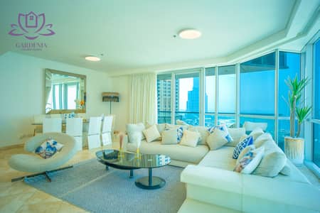 3 Bedroom Apartment for Rent in Jumeirah Beach Residence (JBR), Dubai - Living 2. jpg