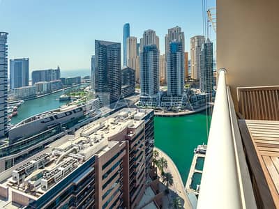 1 Bedroom Flat for Rent in Dubai Marina, Dubai - Marina View | Fully Furnished l High Floor