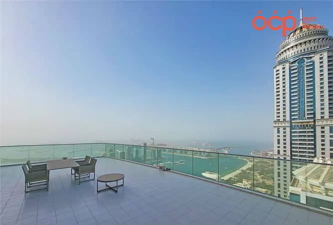 位于迪拜码头，达马克塔楼 4 卧室的顶楼公寓 1000000 AED - 8907867