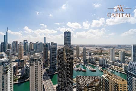 2 Bedroom Flat for Rent in Jumeirah Beach Residence (JBR), Dubai - Marina View | Higher Floor | Vacant | Furnished