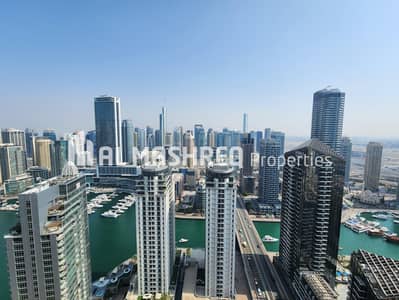 2 Bedroom Apartment for Rent in Jumeirah Beach Residence (JBR), Dubai - Stunning Marina View | High floor | biggest layout