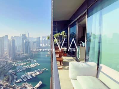 2 Bedroom Flat for Rent in Dubai Marina, Dubai - Fully Furnished | High Floor | Multiple Cheques