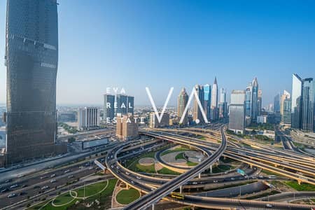 2 Bedroom Flat for Rent in Downtown Dubai, Dubai - Panaromic Sea and SZR View | Vacant | High Floor
