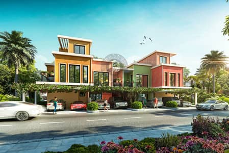 تاون هاوس 5 غرف نوم للبيع في داماك لاجونز، دبي - Lagoon Townhouse (5CE-4CM) Portofino - FRONT. jpg