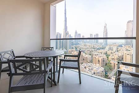 2 Bedroom Flat for Rent in Downtown Dubai, Dubai - Burj Khalifa View | Midfloor | Furnished