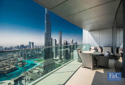 4 Bedroom Penthouse for Rent in Downtown Dubai, Dubai - Stunning Burj Khalifa View | Vacant on June