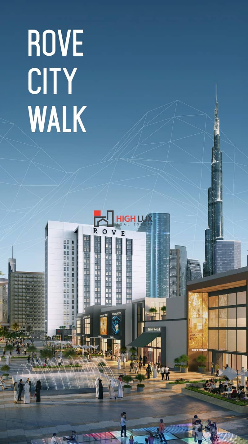 Rove Hotel City walk by Emaar offers inordinate apartments for investment in a prime location
