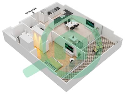 Mulberry 2 Building B2 - 1 Bedroom Apartment Type/unit T1G / B-5,B-7,B-8,B-9,B-1 Floor plan