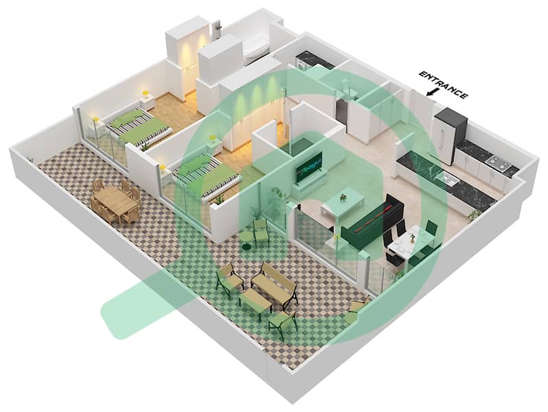 Mulberry 2 Building B2 - 2 Bedroom Apartment Type/unit T1G / B-3,B-4,B-6,B-10 Floor plan Block A
Type T1G 
Unit A-3,A-4,A-6,A-14,A-15,A-16,A-17,A-18,A-19 Ground Floor
Block B
Type T1G 
Unit B-3,B-4,B-6,B-10,B-11,B-12,B-15,B-16,B-17,B-21,B-22  Ground Floor interactive3D