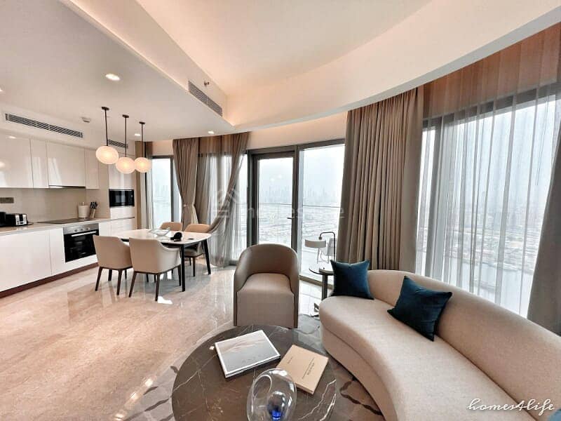 位于迪拜溪港，谦恭海港大厦，恭谦海滨2号大厦 2 卧室的酒店式公寓 300000 AED - 8915073