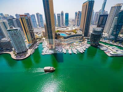 1 Bedroom Flat for Rent in Dubai Marina, Dubai - Full Marina View | Best Large Layout | Unfurnished