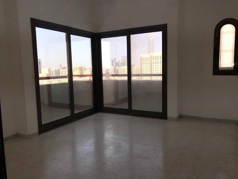 Amazing and Big 3 Bedroom Balcony 4 Bathrooms Maids room Airport Road  90000/year in 3 payments