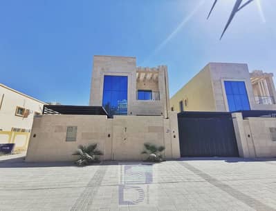 Corner residential investment villa for sale in Ajman with a fountain and garden, area of 3,400 square feet  Full financing without payment and at a