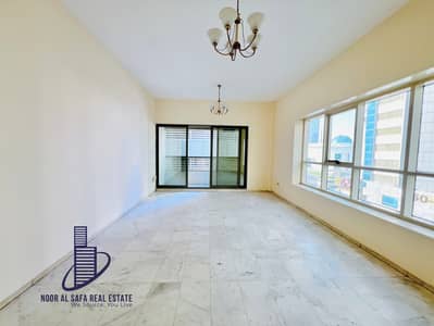 Spacious bright apartment with balcony and full open view with cubords