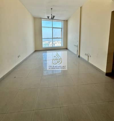 For annual rent in Ajman, exclusively available for the week, a room and a hall in the Al-Bustan area, with a balcony, with wardrobes in the wall, wit