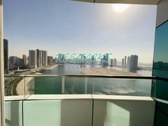 2 B/R HALL FLAT WITH SEA VIEW AVAILABLE IN AL KHAN AREA NEAR SHARJAH INSURANCE