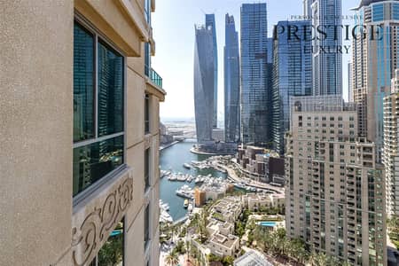 1 Bedroom Apartment for Rent in Dubai Marina, Dubai - Exclusive, High floor and vacant with Marina, Golf