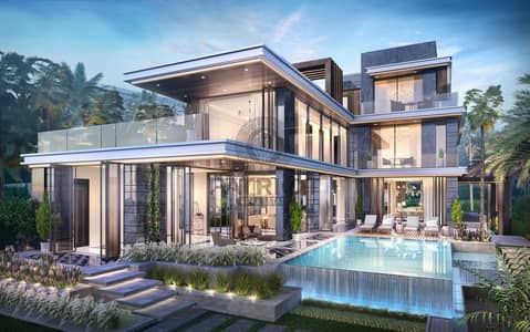 6 Bedroom Villa for Sale in DAMAC Lagoons, Dubai - V-75-Venice rear view_20220512. jpg