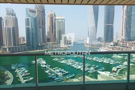 1 Bedroom Flat for Rent in Dubai Marina, Dubai - Stunning 1BR+Study | Marina View | Resort Amenities
