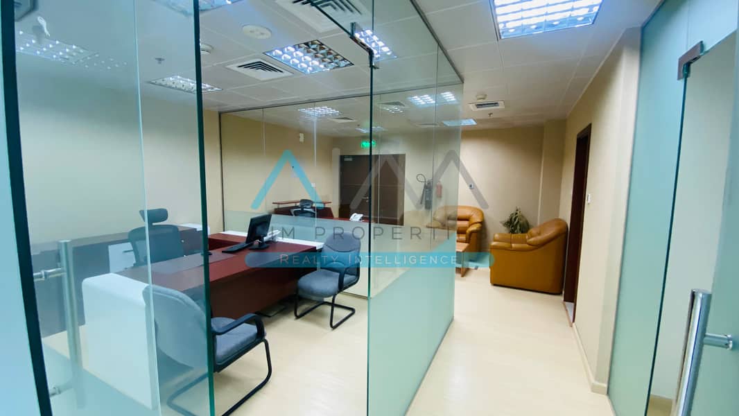 Architecturally Designed | Semi-furnished | Partitioned Fitted Office for rent | Business Bay