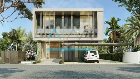 7 Bedroom Villa for Sale in DAMAC Hills, Dubai - V75_Front view_01_Day. jpg