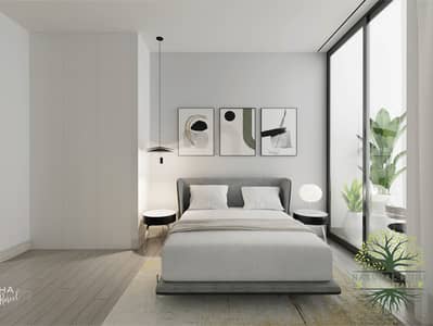3 Bedroom Flat for Sale in Muwaileh, Sharjah - Master Bedroom  Render - Al Mamsha Raseel. jpg