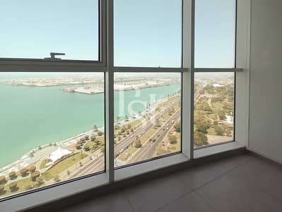 2 Bedroom Flat for Rent in Corniche Area, Abu Dhabi - al-reef-tower-corniche-abu-dhabi-living-area (1). JPG