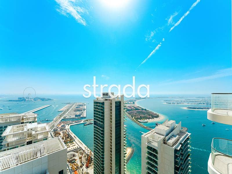 位于迪拜港，艾玛尔海滨社区，滨海景观公寓，滨海景观2号大厦 4 卧室的顶楼公寓 15500000 AED - 8912039