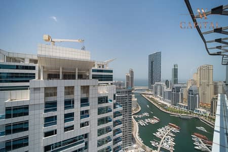 1 Bedroom Flat for Rent in Dubai Marina, Dubai - High Floor | Amazing Sea View | Unfurnished