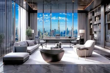 3 Bedroom Apartment for Sale in Business Bay, Dubai - Modern apt, Burj Khalifa view, near metro