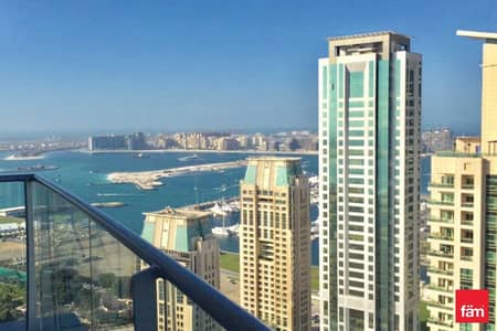 2 Bedroom Apartment for Rent in Dubai Marina, Dubai - Fully Furnished | High Floor | Sea And Marina View