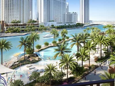 2 Bedroom Flat for Sale in Dubai Creek Harbour, Dubai - Beach and Pool View | Post handover PP | First Row