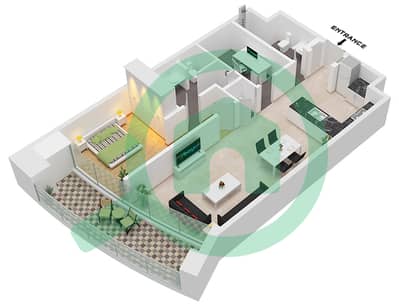 Palm Beach Tower 3 - 1 Bedroom Apartment Unit 3 / FLOOR 36-47 Floor plan