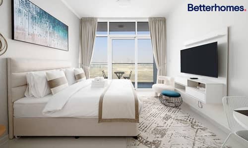 Studio for Rent in DAMAC Hills, Dubai - Elegant Furnishing | High Rise | Vacant