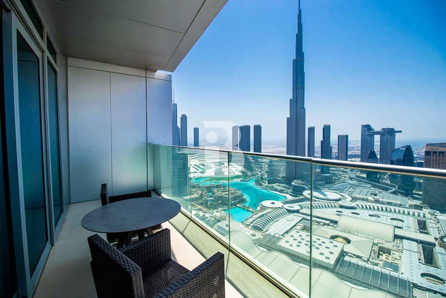 Burj Khalifa and Fountain view |High floor|Vacant
